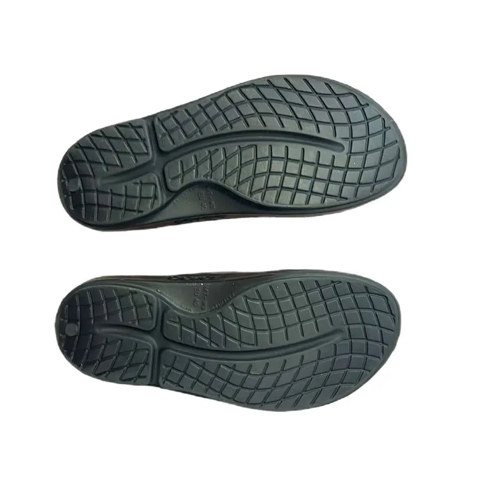 Oofos OOahh Slide Women’s 8 Black Recovery Sandals Orthopedic Shoes Flip Flops